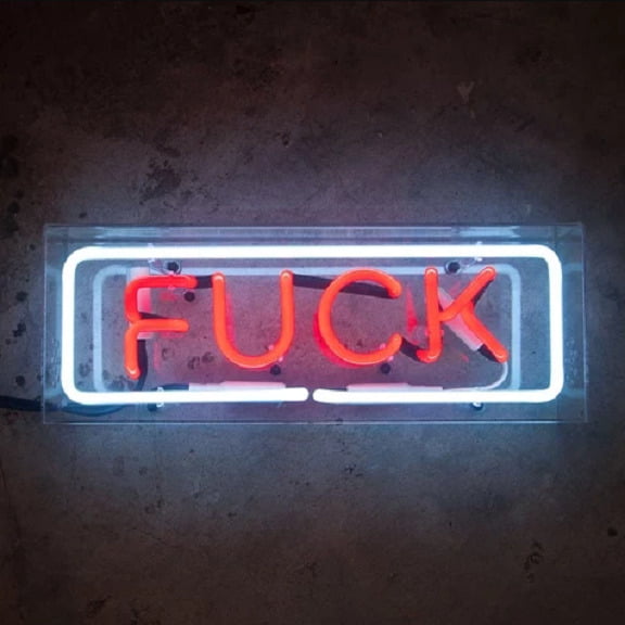 New Fvck Neon Sign Lamp Light 14" Acrylic Box Beer Bar Glass With Dimmer 