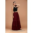 thumbnail image 5 of Tiered Sharara Pant - Maroon, Black and Navy Blue, 5 of 6
