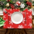 thumbnail image 6 of Wadada Christmas Placemats Table Placemats Plastic Seasonal Table Mats Decoration Washable Red Winter Xmas Holiday Placemats Decoration for Kids Home Kitchen Dining Room Housewarming Gifts, 6 of 6