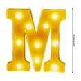 thumbnail image 3 of LED Marquee 26 Letters Lights Sign M, Light Up Number Letters Sign Warm White for Party Home Birthday Anniversary Battery Powered, 3 of 5