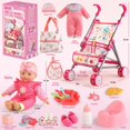 thumbnail image 3 of Set de cochecito Baby Doll YIYBM con muñeca de 12,5 pulgadas y accesorios, 3 of 6