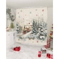 thumbnail image 3 of Christmas Shower Curtain, Train Xmas Tree Snowflake Balls Waterproof Washable Boho Funny Cute Shower Curtains Set for Bathroom Farmhouse Bathtubs Decor with Hook, 48"Wx72"L, 3 of 7