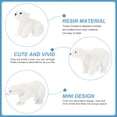 thumbnail image 6 of 6pcs Lovely Simulated White Bear Animal Crafts Miniature Polar Bear Micro Landscape Decors, 6 of 7