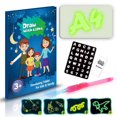 thumbnail image 1 of Tableta de dibujo luminosa para niños, tablero de dibujo con luz LED brillante, divertido juguete para dibujar, juguete de desarrollo, juego de tablero de dibujo luminoso (11,8 x 8,5 x 0,8 pulgadas), 1 of 6