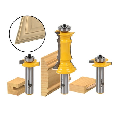 

Mitered Door Router Bit Set- Frames & Molding Bit - Yonico 12230