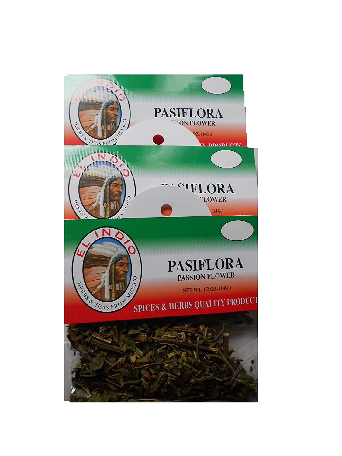 El Indio Tea/ Hierba Pasiflora / Passion Flower Dried Natural Herbs