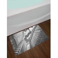 thumbnail image 2 of Black and White Bath Mat, Urban Design Skyscrapers in Manhattan and the Cloudy Sky Digital Print, Non-Slip Plush Mat Bathroom Kitchen Laundry Room Decor, 29.5 X 17.5 Inches, Black and White, Ambesonne, 2 of 2