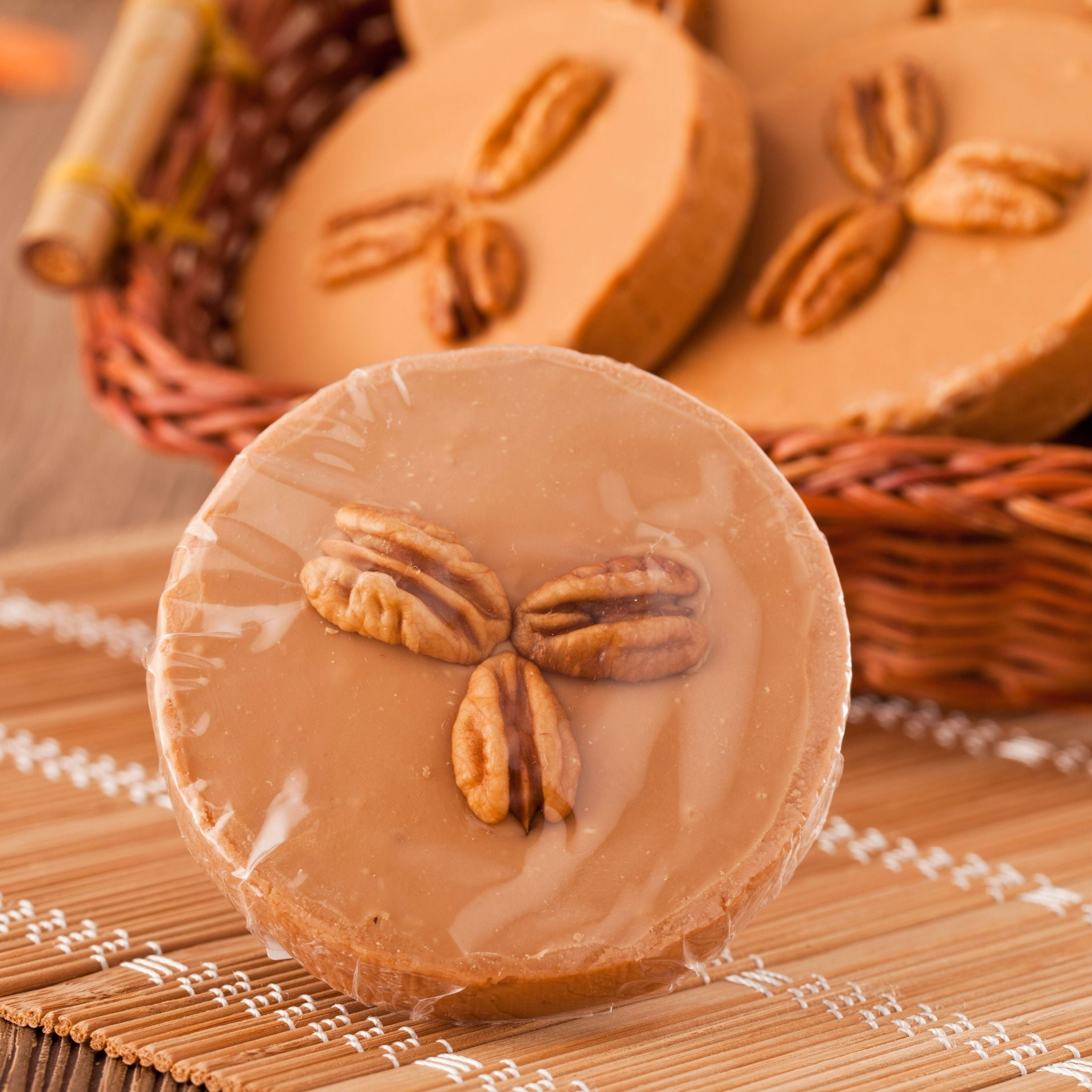 La Molienda Round Milk Candy, Burnt Milk Fudge with Pecan, Traditional Mexican Candy, 3.17 oz