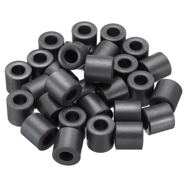 Unique Bargains Ferrite Toroid Core, Toroid Core 0.6' ODx0.3' IDx0.6' H, Black 30 Pack