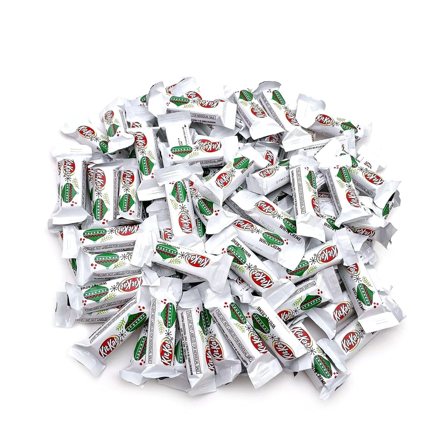 KITKAT Miniature Crisp Wafers White Creme Chocolate Candy Bars, 2 Pound Bag