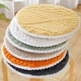 thumbnail image 3 of suxuMhao Fuzzy Round Cushion, 2 Packs 18 Inches Diameter Plush Seat Cushion, L Size Chair Cushion for Computer Chair & Office Chair, Soft Polyester Chair Cushion with Sponge Filling, Off White, 3 of 4