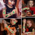 thumbnail image 1 of 10 piezas de tatuajes de Halloween para niños, tatuajes temporales de Halloween que brillan en la oscuridad, pegatinas de tatuajes, rellenos de bolsas de fiesta de truco o trato/decoraciones, 1 of 5