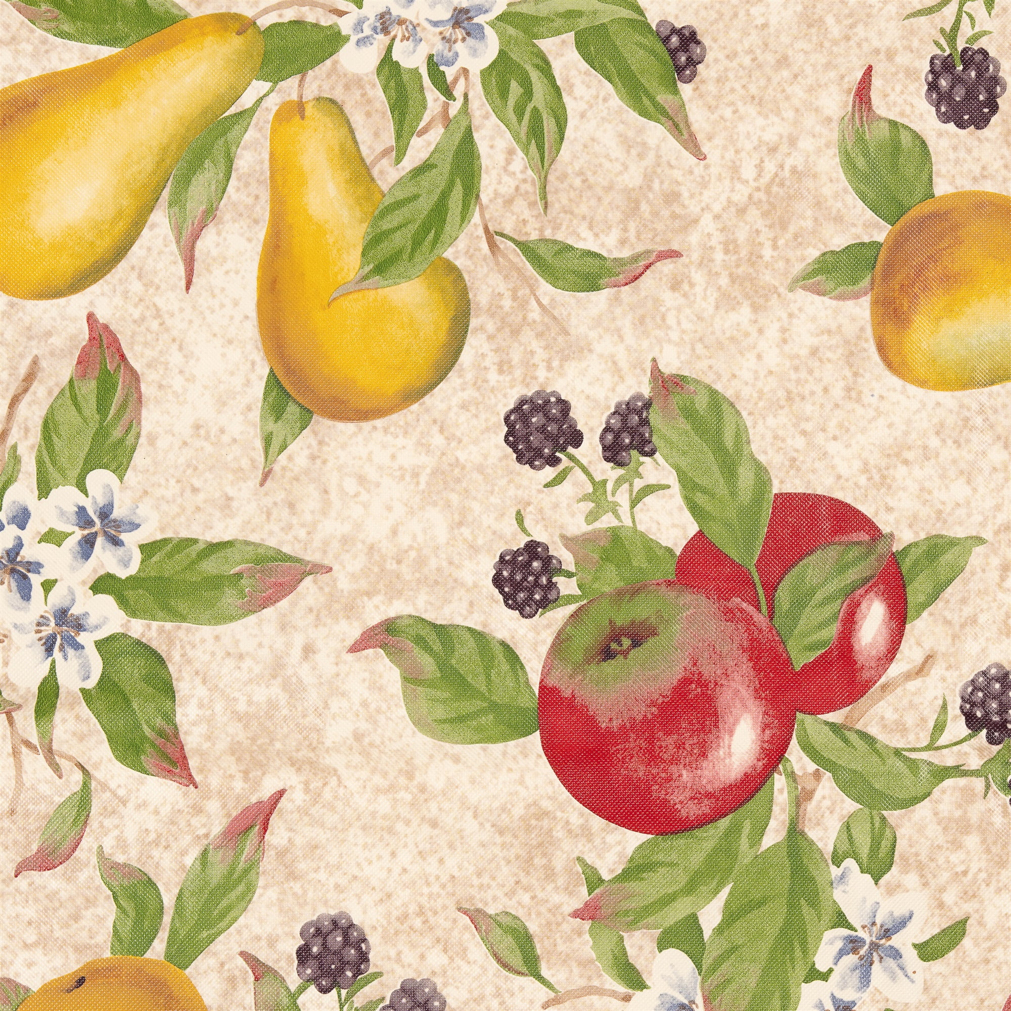 Everyday Luxuries Waterproof Oblong Fitted Tablecloth 52 x 70 Inch Stain and Wrinkle Resistant | Decorative 3.6 gauge Everyday Fruits Vinyl Table Cover for Indoor Outdoor Seating, Gatherings,Occasions