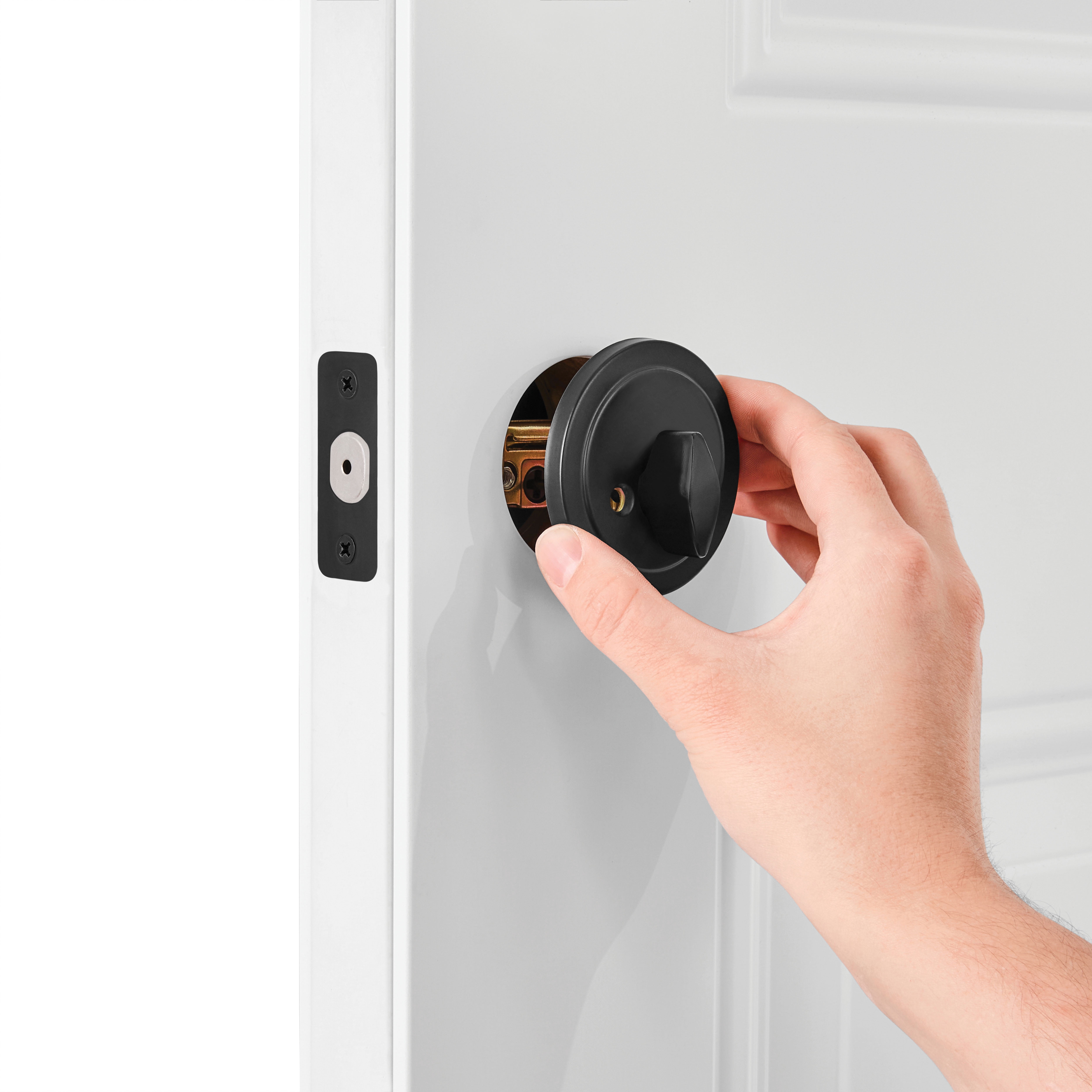 Hyper Tough Front Door Handle and Deadbolt Set with Reversible Interior Lever Matte Black Finish