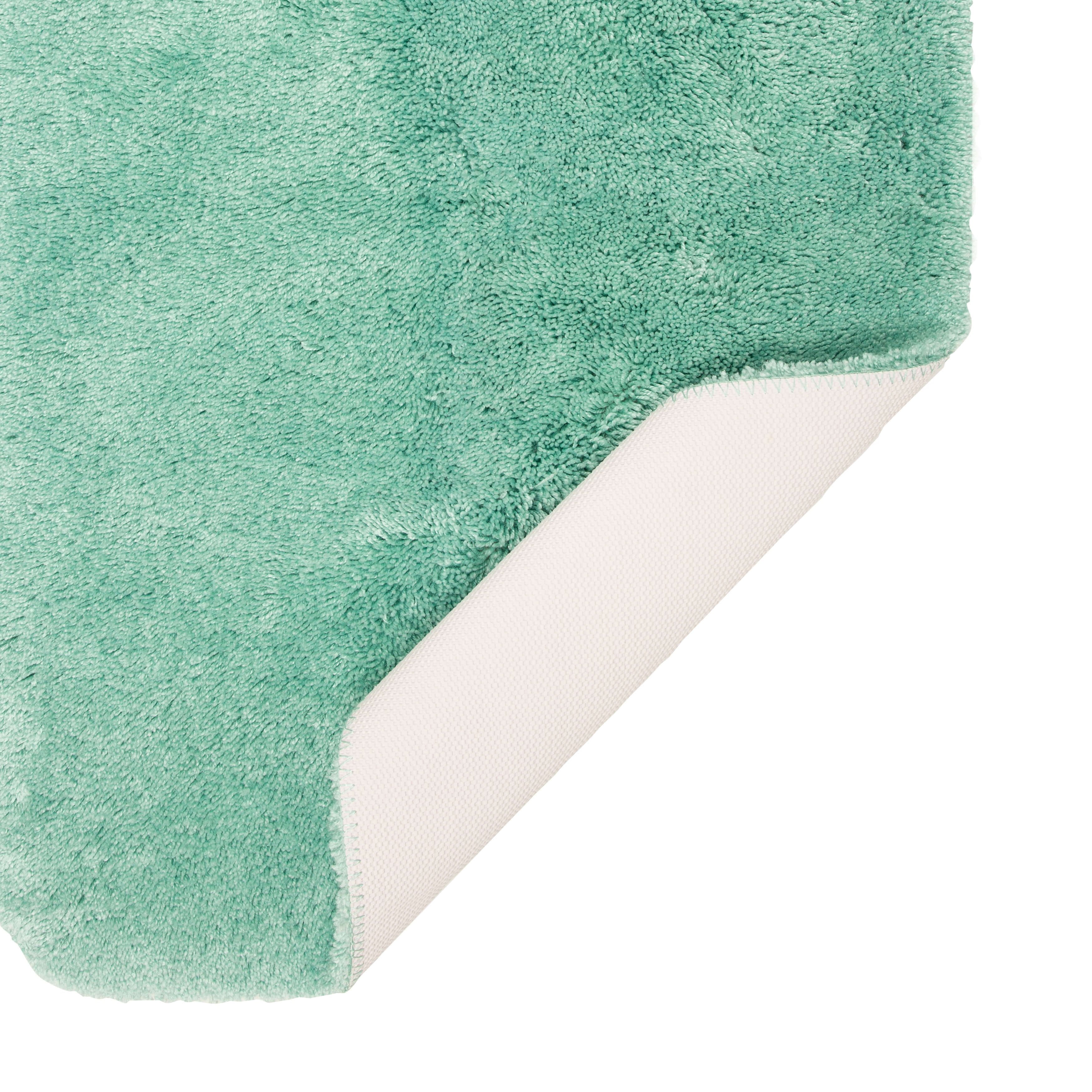 Mainstays Perfomance One Piece Polyester Bath Rug, Classic Mint, 19.5" x 34"