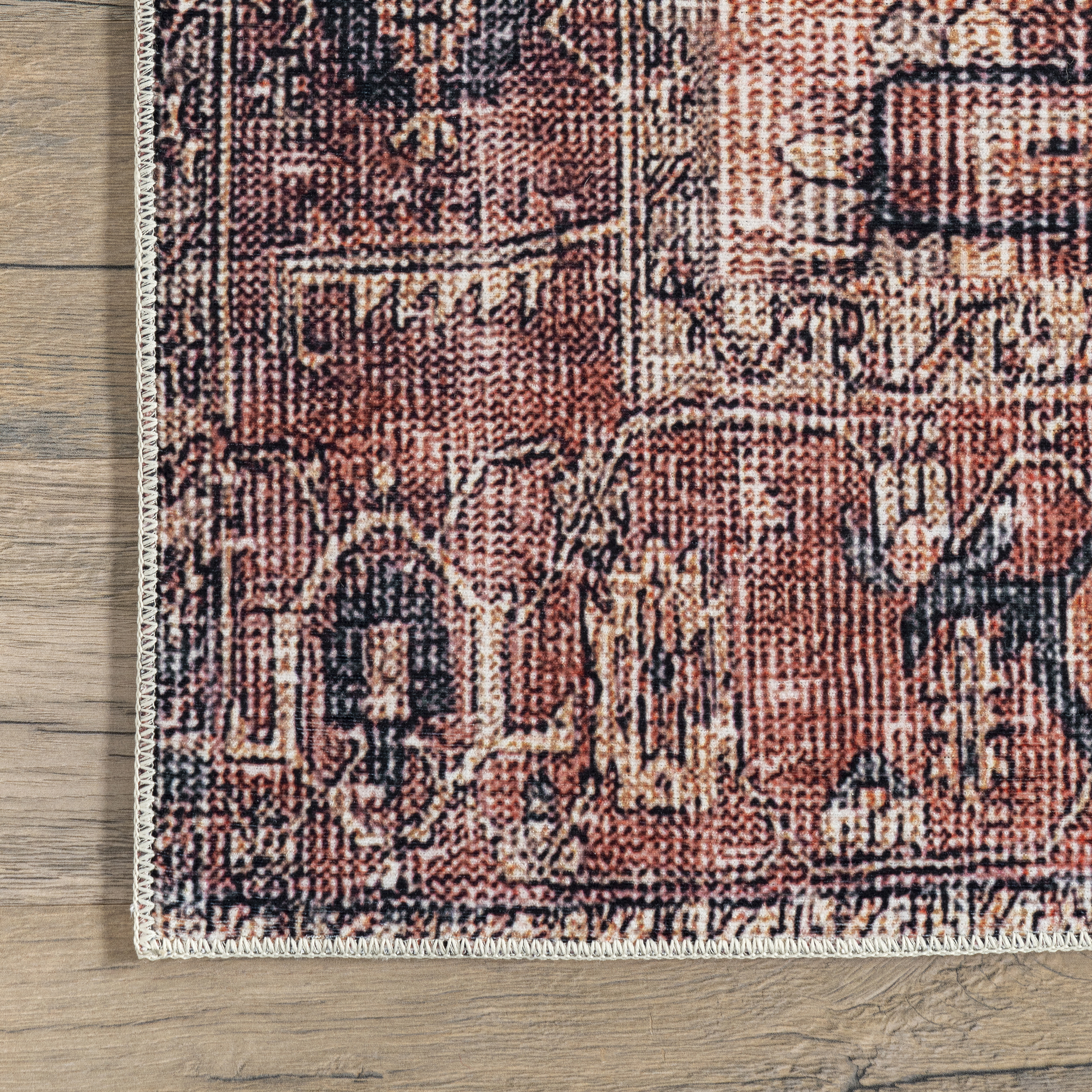 nuLOOM Leslie Transitional Printed Area Rug, 4' x 6', Peach
