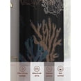thumbnail image 5 of Black Coral Coastal Sheer Curtains 96 Inch Length 2 Panels Set, Nautical Starfish Summer Beach Voile Window Treatment Semi Sheer Long Curtains Drapes for Bedroom/Living Room/Kitchen 52"x96"x2, 5 of 7