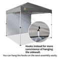 thumbnail image 4 of CROWN SHADES Canopy Tent, 8 x 8 Foot Portable Pop Up Outdoor Shelter with 1 Sidewall, Easy 1 Push Center Lock, UV Protection, and Carry Bag, Grey, 4 of 6