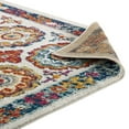 thumbnail image 5 of Modway Entourage 94.5x122" Odile Floral Moroccan Trellis Area Rug in Ivory/Red, 5 of 8