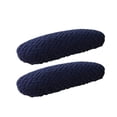 thumbnail image 4 of 1 par de fundas para reposabrazos de silla de oficina, fáciles de instalar, con banda elástica para el hogar. Azul oscuro, 4 of 9