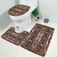 thumbnail image 2 of Multicolor Geometric Boho Pattern Bathroom Rugs Sets 3 Piece,Toilet Cover Set,Absorbent Non Slip Bathroom Mats Sets with U-Shaped Contour Rug Toilet Rug Set, 2 of 5