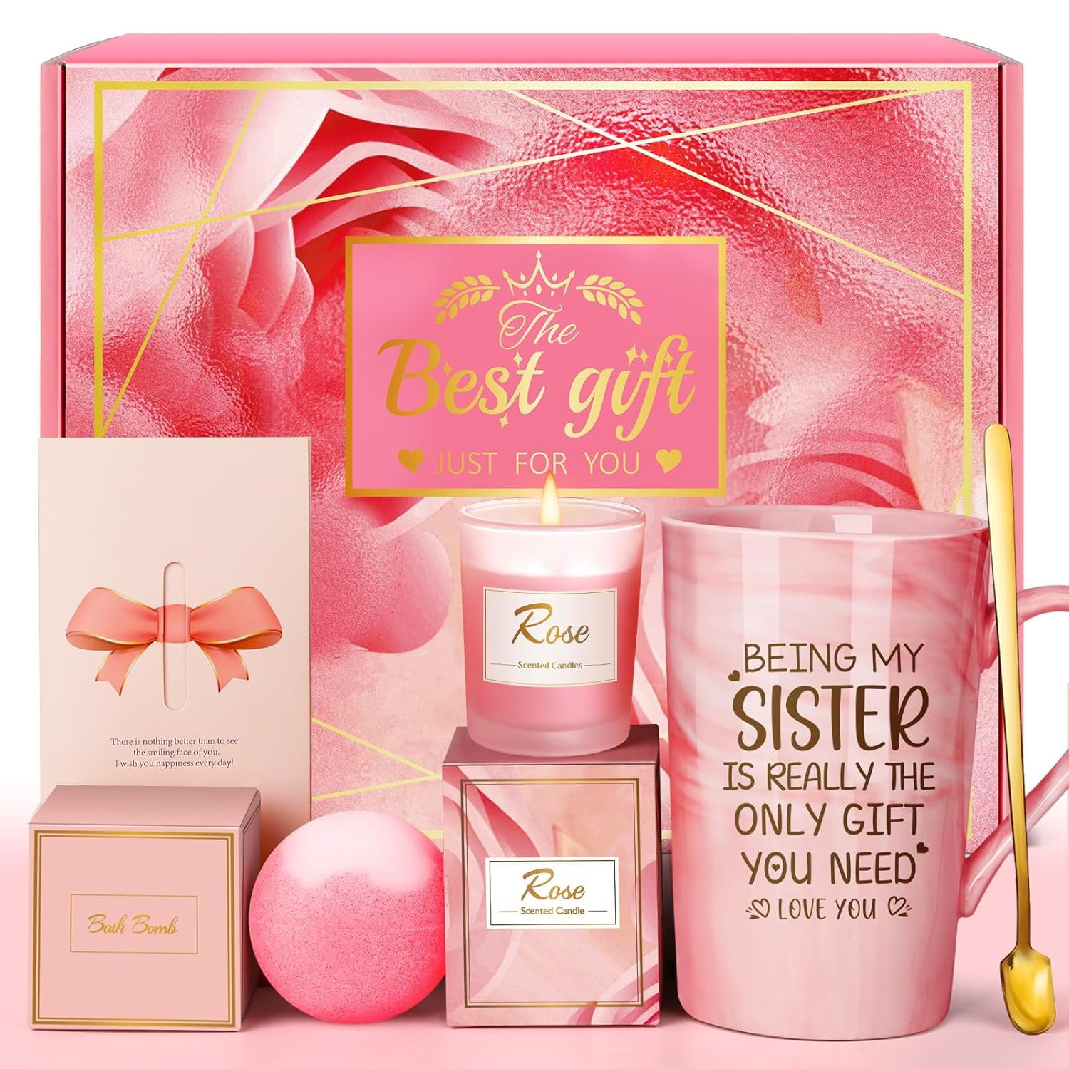 Eletorot Christmas Gifts for Sisters from Sister Spa Relaxation Basket Set