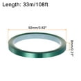 thumbnail image 2 of Uxcell 4 Rolls Heat Tape High Temperature Heat Resistant Tape 8mmx33m(108ft) Sublimation Thermal Tape Green, 2 of 5