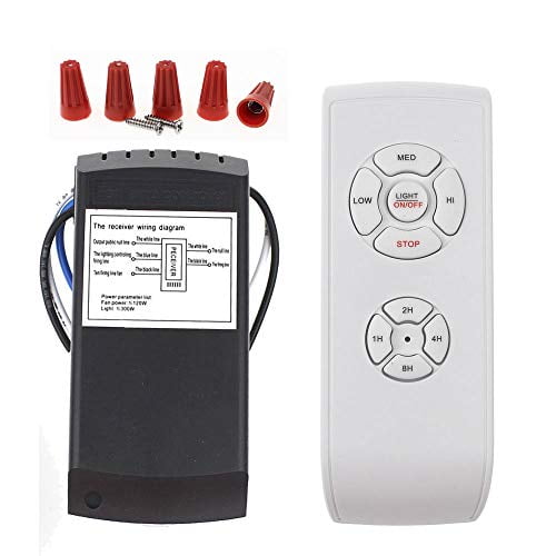 universal ceiling fan remote control kit, 3in1 ceiling fan light timing & speed remote, for