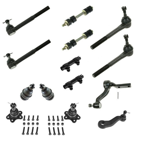 TRQ Ball Joint Tie Rod Pitman Idler Sway Bar Link 14pc Steering Suspension Kit PSA59919
