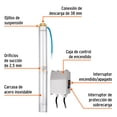 thumbnail image 2 of Bomba sumergible Truper BOS-2LM para pozo profundo 2 HP agua limpia, 2 of 4