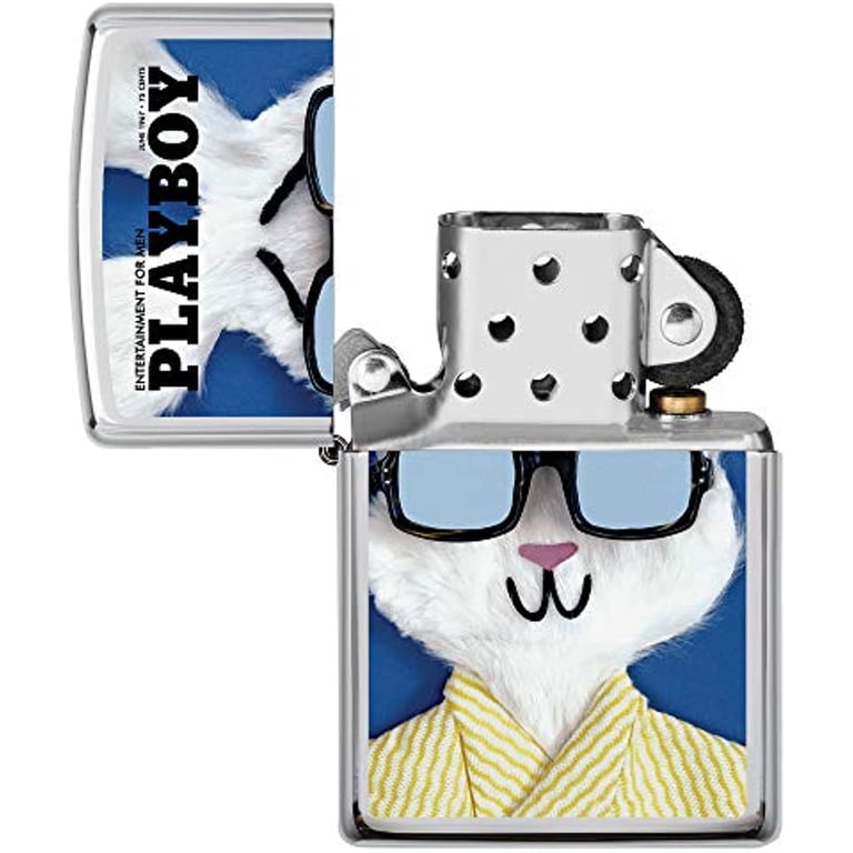 Zippo Playboy Cover June 1967 Pocket Lighter, High Polish Chrome Zippo Playboy Cover June 1967 Pocket Lighter, High Polish Chrome