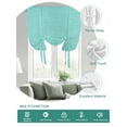 thumbnail image 2 of Turquoise Burlap Texture Tie Up Curtains for Windows 63 Inch Length Balloon Curtains Kitchen Adjustable Balloon Window Shade Farmhouse Vintage Aqua Tie Up Valance Bathroom Curtain Window 46"x63", 2 of 6