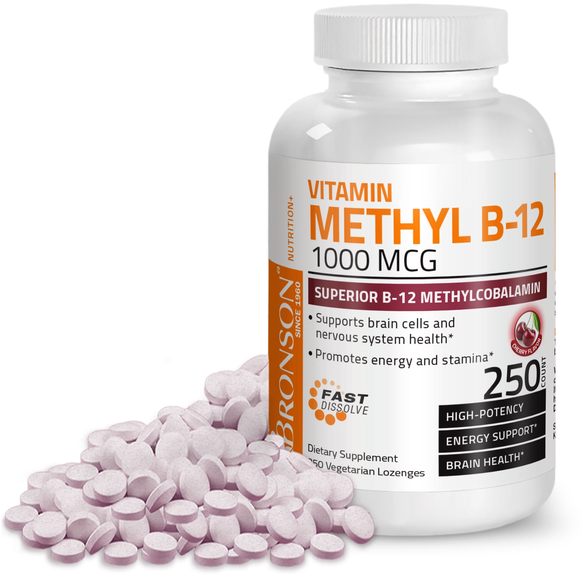 Bronson Quick Release Vitamin B-12 1000 mcg, 250 Tablets