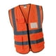 thumbnail image 4 of Chaleco reflectante de seguridad, brillante con tiras reflectantes - Cremallera frontal, 3 tamaños 2 colores disponibles Naranja XL, 4 of 9