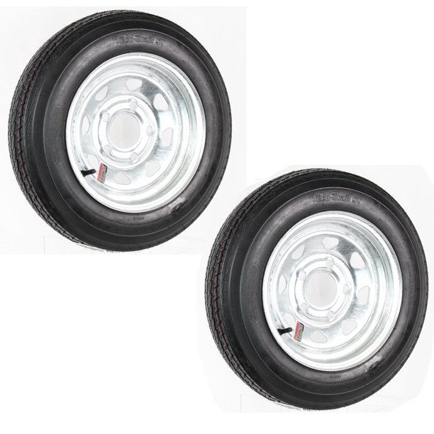 2Pk Trailer Tire On Rim 4.8012 48012 4.80X12 12 LRB 5 Lug Galvanized Wheel