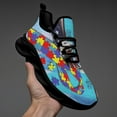thumbnail image 3 of Autism Awareness American Shoes Trail Running Shoe Non-Slip Breathable Comfortable Sneakers Black Size 10, 3 of 7