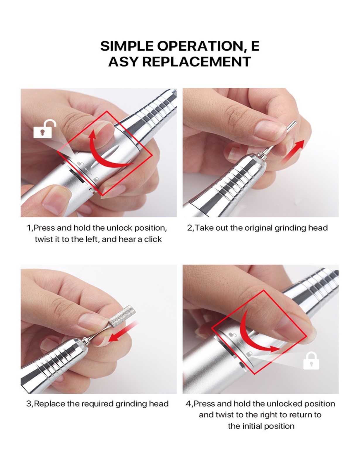 35000 RPM Nail Drill Machine, Portable Rechargeable Nail Drill Pen, Apparatus For Manicure, Nail Gel Polisher