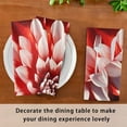 thumbnail image 5 of GZHJMY Cloth Napkin Dahlia Kitchen Dining Table Decor for Family Gathering Dinner Napkin Festive Holiday Seasonal Gift Winter Spring Summer Autumn 4 Pack 20" × 20", 5 of 6