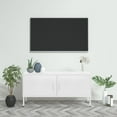thumbnail image 1 of vidaXL Meuble TV - Blanc - 105x35x50 cm - Acier, 1 of 5