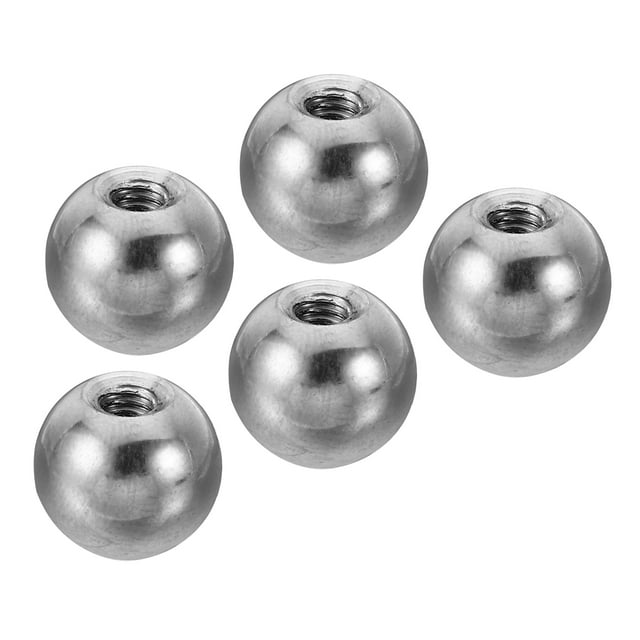 Unique Bargains Bouton Écrous à Billes 5 Pack M4 Filetage 12mm OD 304 en Acier Inoxydable Ronde Trou Borgne Couvercle de Vis, Argent