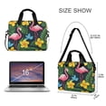 thumbnail image 3 of FORMRS 16" Laptop Bag Carrying Sleeve Case with Handle Travel Shoulder Briefcase, Flamingo Floral Pattern, 3 of 8