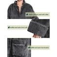 thumbnail image 5 of PAVILIA Womens Housecoat Zip Robe, Fleece Zip Up Front Robe Bathrobe, Plush Warm Zipper House Coat Lounger for Women Ladies Elderly with Satin Trim, Pockets, Long - Dark Gray (Large/X-Large), 5 of 10