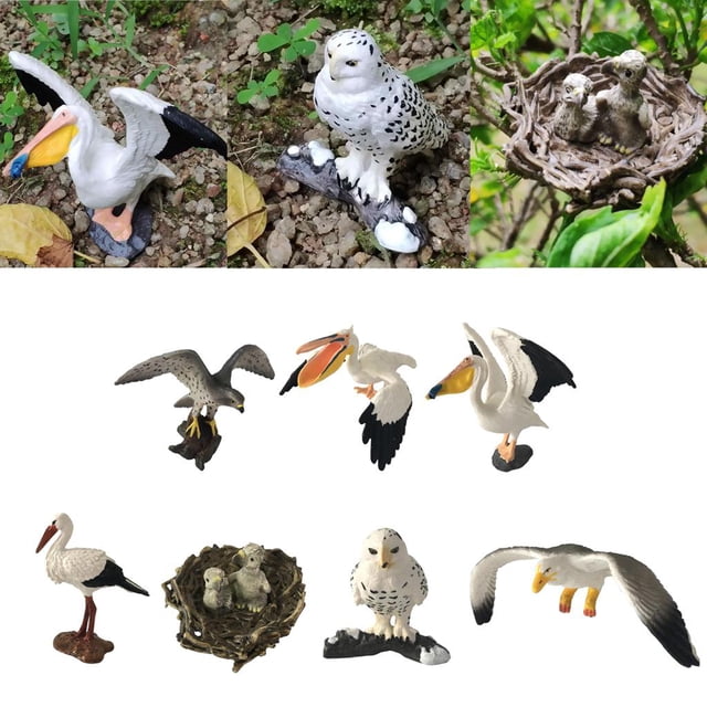 Modelos De Animales Coleccionables De Aves De Juguete De Animales De Aves En Miniatura Resistentes A Caídas Y Duraderas Para Jugar shamjiam Ornamento micro paisajista