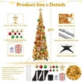 thumbnail image 2 of Fall Tree Home Decor Pop Up Tree with Lights & Timer & Modes Collapsible Tinsel Pencil Tree for Autumn Harvest Porch Thanksgiving Party Decorations Maple Leaves, 2 of 6