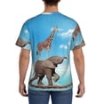 thumbnail image 2 of Rocae Elephant Giraffe for Men's Moisture-Wicking Crew Tee - T-Shirt for Sports, Outdoor Activities, and Casual Wear, 2 of 9