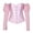 yue866-Pink, variant on KHONTS Off the Shoulder Long Sleeve Corset Tops for Women Overbust Corsets Top Strapless Renaissance Bustier White XS