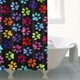thumbnail image 2 of Colorful Animal Footprints Shower Curtain 72x84in ,Bathroom Decorative Shower Curtains Set with 12 Hooks,Modern Waterproof Washable Shower Curtain, 2 of 4