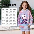 thumbnail image 7 of Xoenoiee Panda Cherry Blossom Print Long Hoodies for Girls Pullover Hoodie Dress Teenagers Lightweight Soft Sweatshirt Tops Graphic Activewear Pullover with Pocket, 7-8 Years, 7 of 7