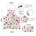 thumbnail image 7 of White Christmas Santa Apron-Garden Aprons for Women with Pockets-Cotton Linen Waterproof Kitchen Cooking Gardening Aprons Adjustable for Kitchen,Cooking,BBQ and Salon 32"x27", 7 of 7