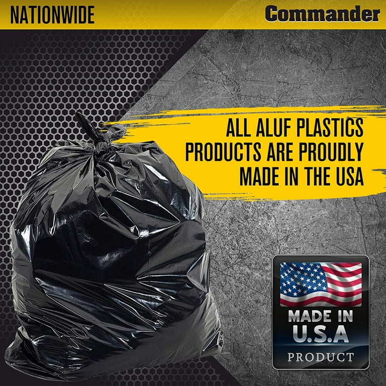 42-Gallons Black Outdoor Plastic Construction Flap Trash Bag, 40